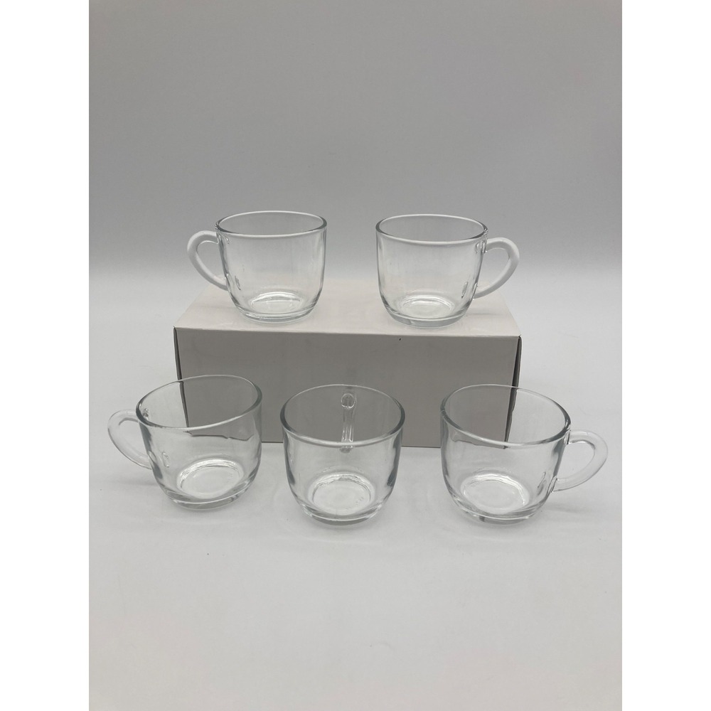 Vintage Vereco France Clear Glass Espresso Demitasse Punch Cups Set of 5